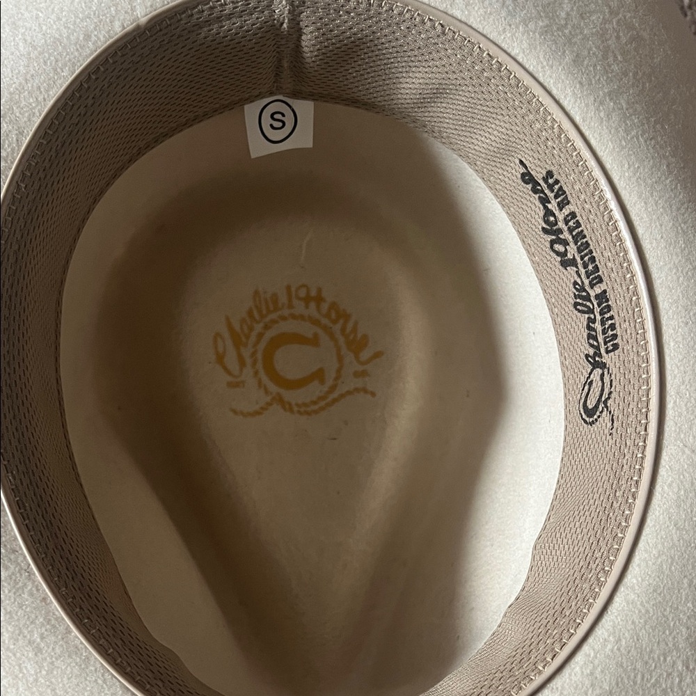 Cream Western Hat with Patterned Band - Picture 2 of 3